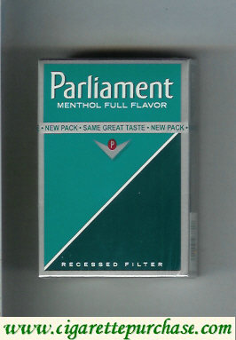 Discount Parliament Menthol Full Flavor cigarettes hard box