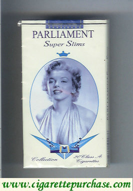 Discount Parliament Super Slims 100s design with Marlin Monro cigarettes soft box