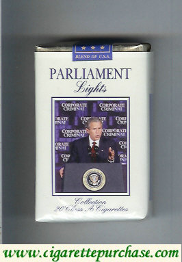 Discount Parliament cigarettes Lights design with George Bush soft box