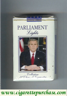 Discount Parliament cigarettes Lights with George Bush soft box