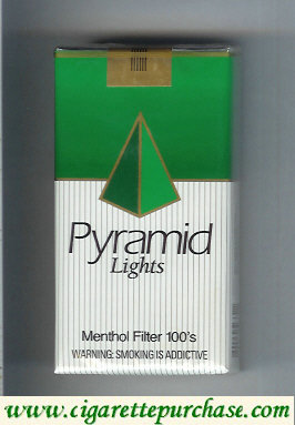 Discount Pyramid Lights Menthol Filter 100s cigarettes soft box