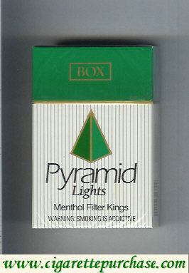 Discount Pyramid Lights Menthol Filter Kings cigarettes hard box