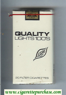 Quality Lights 100s cigarettes soft box