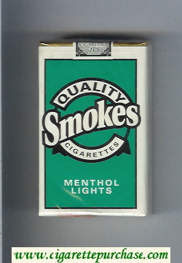 Quality Smokes Menthol Lights cigarettes soft box