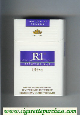 R1 Reemtsma No 1 Ultra American Blend cigarettes hard box