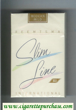 R1 Reemtsma Slim Line International Modern Mild 100s cigarettes hard box