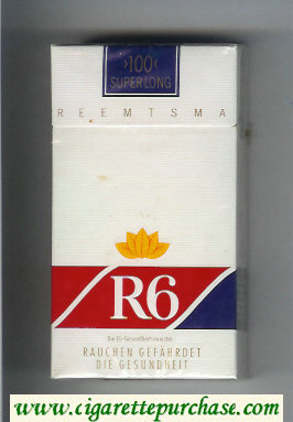 R6 Reemtsma 100s cigarettes hard box