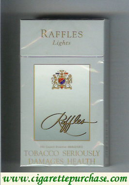 Raffles Lights 100s grey cigarettes hard box