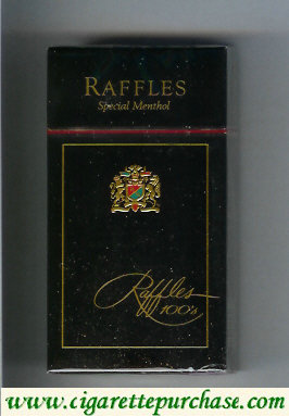 Raffles Special Menthol 100s black cigarettes hard box