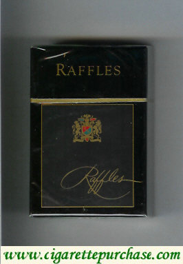 Raffles black cigarettes hard box