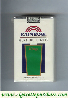 Rainbow Menthol Lights cigarettes soft box