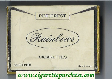 Rainbow Pinecrest cigarettes wide flat hard box