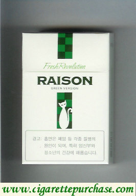 Raison Fresh Revolution Green Version cigarettes hard box