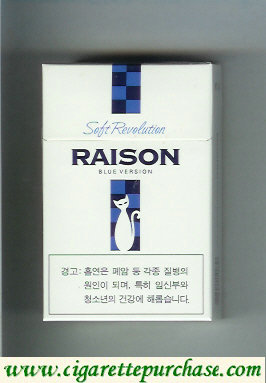 Raison Soft Revolution Blue Version cigarettes hard box