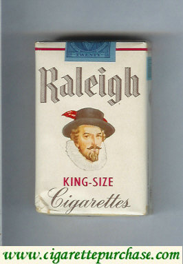 Raleigh King Size cigarettes white soft box