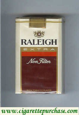 Raleigh Extra Non-Filter cigarettes soft box