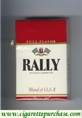 Rally Full Flavor Blend of USA cigarettes hard box