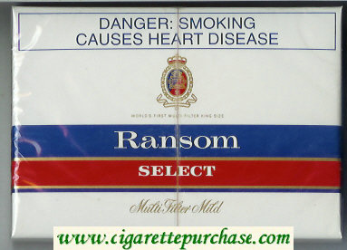 Ransom Select Multi Filter Mild 30 cigarettes wide flat hard box