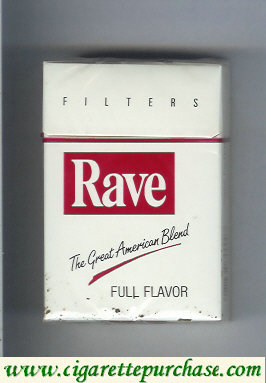 Rave Full Flavor Filters The Great American Blend cigarettes hard box