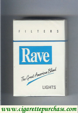 Rave Lights Filters The Great American Blend cigarettes hard box