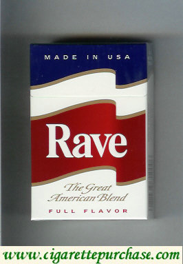 Rave Full Flavor The Great American Blend cigarettes hard box