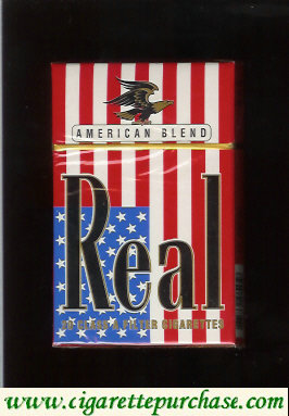 Real American Blend cigarettes hard box