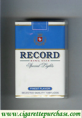 Record Special Lights Finest Flavor cigarettes soft box