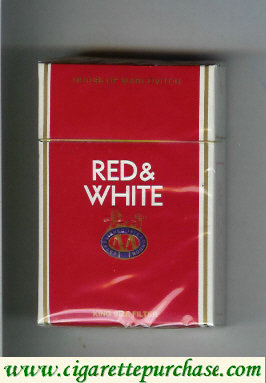 Red and White cigarettes hard box