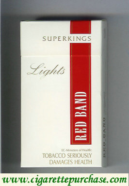 Red Band Lights 100s cigarettes hard box