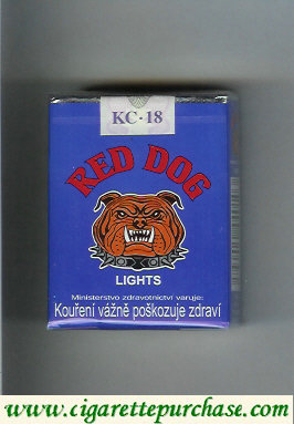 Red Dog Lights blue cigarettes soft box