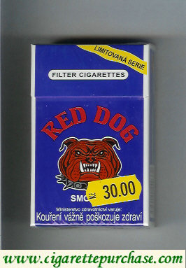 Red Dog Smooth cigarettes blue hard box