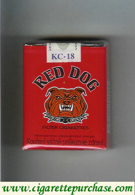 Red Dog red cigarettes soft box