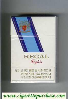 Regal Lights cigarettes hard box