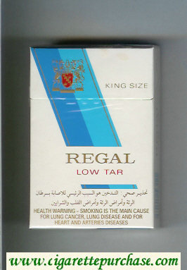 Regal Low Tar cigarettes hard box