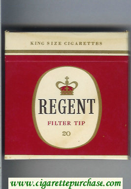 Regent Filter Tip cigarettes wide flat hard box