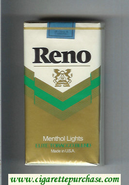 Reno Menthol Lights 100s cigarettes soft box