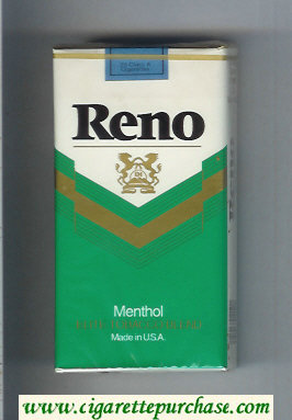 Reno Menthol 100s cigarettes soft box