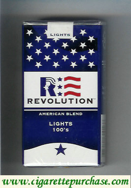 Revolution Lights 100s American Blend cigarettes soft box