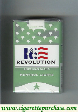 Revolution Menthol Lights American Blend cigarettes soft box