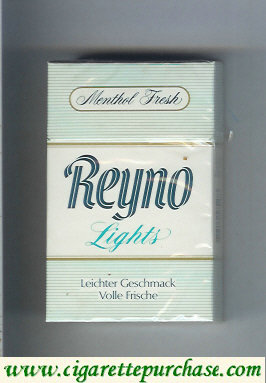 Reyno Menthol Fresh Lights cigarettes hard box