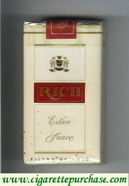 Rich Extra Suave 100s cigarettes white and red soft box