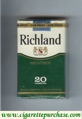 Richland Menthol cigarettes soft box