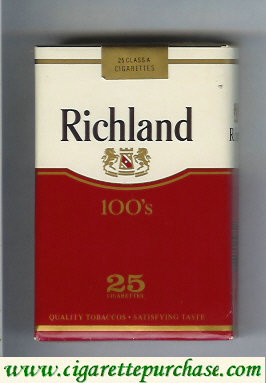 Richland 100s 25 cigarettes soft box