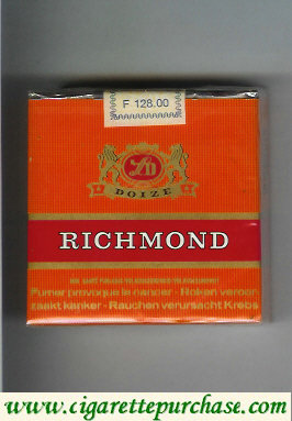 Richmond 25 cigarettes orange and red soft box