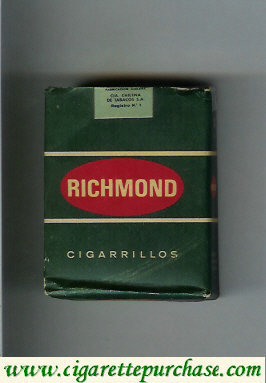 Richmond cigarettes dark green and red soft box