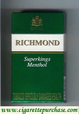 Richmond Superkings Menthol 100s cigarettes hard box