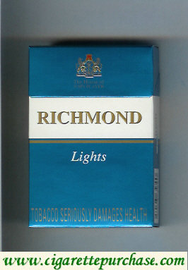 Richmond Lights cigarettes hard box