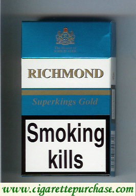 Richmond Superkings Gold 100s cigarettes hard box
