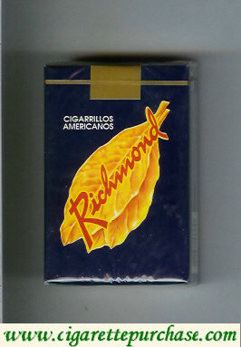 Richmond Cigarillos Americanos cigarettes black and yellow soft box