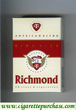 Richmond King Size American Blend cigarette hard box